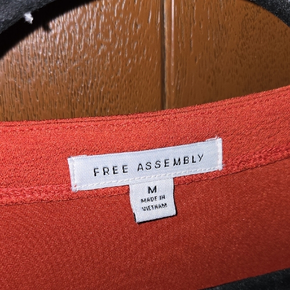 Free Assembly Elegant Orange Red Women's Dress Size Medium - Picture 4 of 5